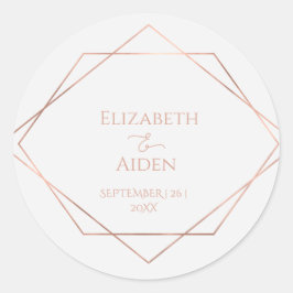 モダン,ミニマルプール，ホワイト，ロセゴールド(imitat) ラウンドシール