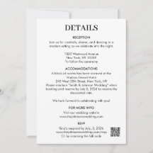 モダン ミニマル主義 Save The Date 詳細 封入