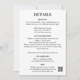 モダン ミニマル主義 Save The Date 詳細 封入 セーブザデート