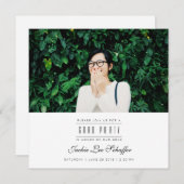 モダン&ミニマル卒業写真招待状 招待状 (正面/裏面)