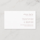 モダン、ミニマル洗練されたスクリプトモノグラム 名刺 (裏面)