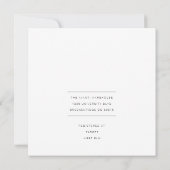 モダン&ミニマル結婚の写真招待状 招待状 (裏面)