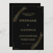 モダン&ミニマル結婚式招待状 招待状 (正面/裏面)