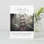 モダン ミニマル葬儀 追悼プログラム 招待状 (スタンド正面)