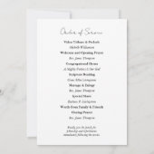 モダン ミニマル葬儀 追悼プログラム 招待状 (裏面)