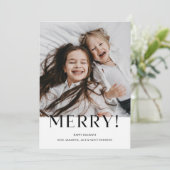 モダン ミニマル おしゃれな 黒と白の写真 シーズンカード (スタンド正面)