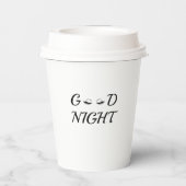 モダン ミニマル おやすみ まつげ 美的 紙コップ (裏面)