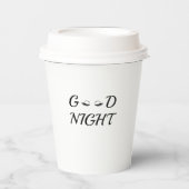 モダン ミニマル おやすみ まつげ 美的 紙コップ (正面)