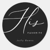 モダン ミニマル お気に入りのお菓子丸型ステッカー ラウンドシール (正面)