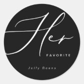 モダン ミニマル お気に入りのギフト ラウンド ステッカー (正面)