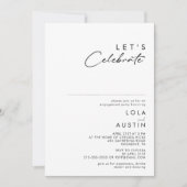 モダン ミニマル お祝いしよう 招待状 (正面)