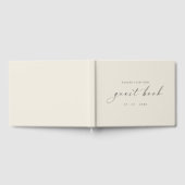 モダン ミニマル アイボリー 結婚式 ゲストブック (全面)