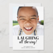 モダン ミニマル アブストラクト ホリデー フォト シーズンカード (正面)