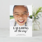 モダン ミニマル アブストラクト ホリデー フォト シーズンカード (スタンド正面)