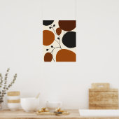 モダン ミニマル アースィ アブストラクト シルエット ポスター (キッチン)