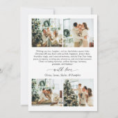 モダン ミニマル アーチ フォト メリークリスマス シーズンカード (裏面)