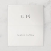 モダン ミニマル インティメイト ウェディング プレイスカード (外部開封)