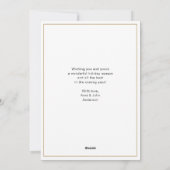 モダン ミニマル ウィンター フォト ホリデー カード (裏面)