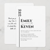 モダン ミニマル ウェディング インビテーション (正面/裏面)