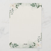 モダン ミニマル ウェディング インビテーション テンプレート (裏面)