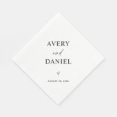 モダン ミニマル ウェディング コーヒー ペーパー ナプキン スタンダードランチョンナプキン (角)