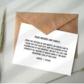 モダン ミニマル ウェディング サンクス カード