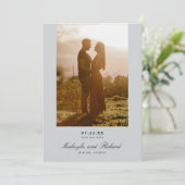 モダン ミニマル ウェディング フォト セーブザデート (スタンド正面)