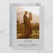 モダン ミニマル ウェディング フォト セーブザデート (正面/裏面)