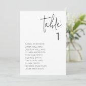 モダン ミニマル ウェディング 席次表 カード (スタンド正面)