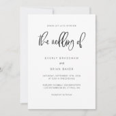 モダン ミニマル ウェディング 招待状 (正面)