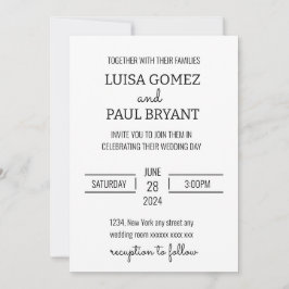 モダン ミニマル ウェディング 招待状