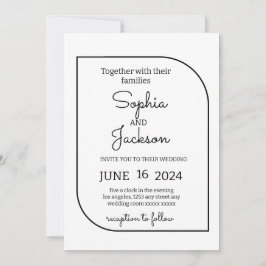 モダン ミニマル ウェディング 招待状