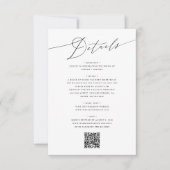 モダン ミニマル ウェディング 詳細 封入カード 招待状 (正面)