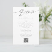 モダン ミニマル ウェディング 詳細 封入カード 招待状 (スタンド正面)