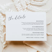 モダン ミニマル ウェディング 詳細 水平 エンクロージャーカード