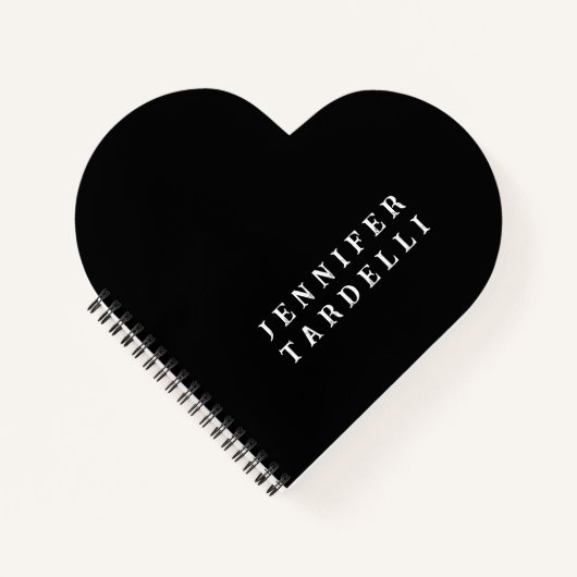 モダン ミニマル エレガントなデザイン - あなたの名前 ノートブック (正面)