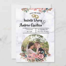 モダン ミニマル エレガント ウェディング セーブザデート