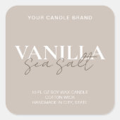 モダン ミニマル エレガント キャンドル ラベル (正面)