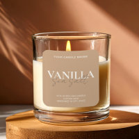 モダン ミニマル エレガント キャンドル ラベル