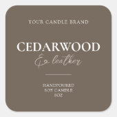 モダン ミニマル エレガント キャンドル ラベル (正面)