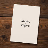 モダン ミニマル エレガント シンプル クリーム ウェディング 招待状