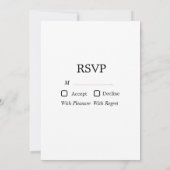 モダン ミニマル エレガント フォト ウェディング RSVP 招待状 (裏面)