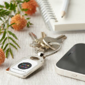 モダン ミニマル オーダーメイド ビジネス ロゴ キーホルダー (側面)