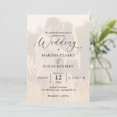 モダン ミニマル オーダーメイド フォト ウェディング 招待状 (スタンド正面)