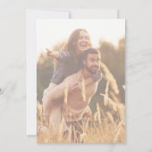 モダン ミニマル オーダーメイド フォト ウェディング 招待状 (裏面)