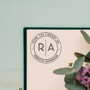 モダン ミニマル オープン モノグラム あなたのライブラリーから セルフインキングスタンプ