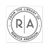 モダン ミニマル オープン モノグラム 図書館から セルフインキングスタンプ (デザイン)