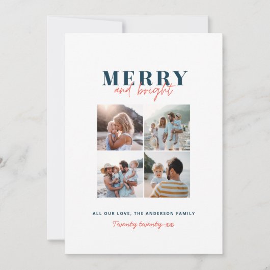 モダン ミニマル カラフル ファン クリスマス フォト (正面)