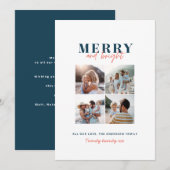 モダン ミニマル カラフル ファン クリスマス フォト (正面/裏面)