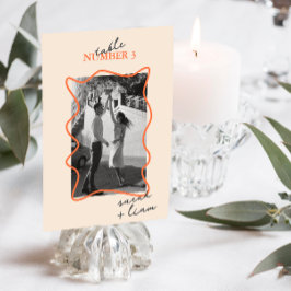 モダン ミニマル カラフル ベージュ | テーブルナンバーカード テーブルナンバー